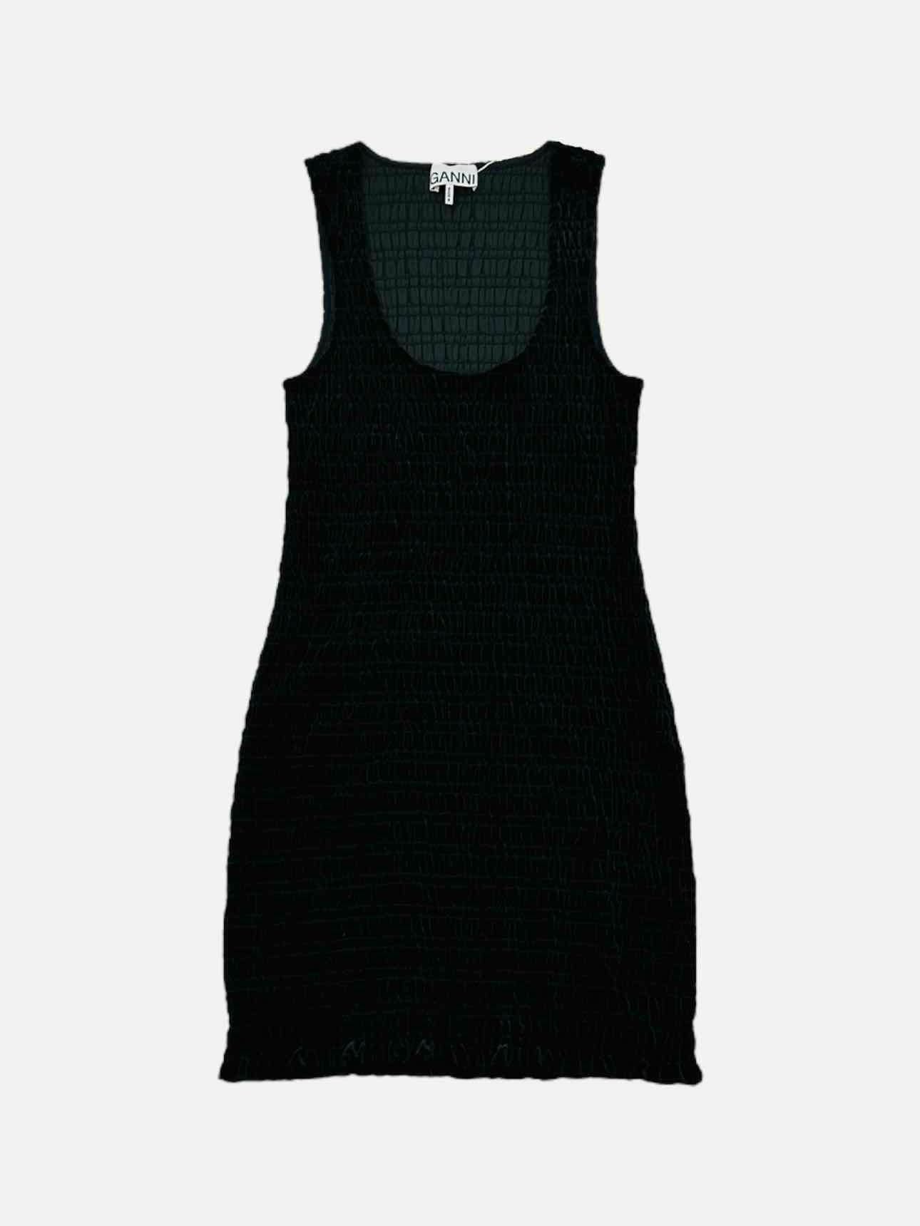 GANNI Black Size US 4 Knee Length Dress