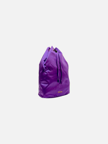 PRADA Vela Purple Bucket Bag