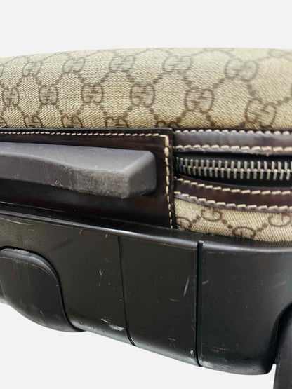 GUCCI GG Supreme Beige Rolling Luggage