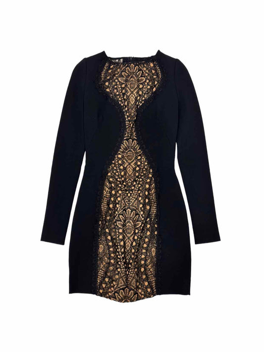 EMILIO PUCCI Mini Black & Beige Mini Bodycon Dress