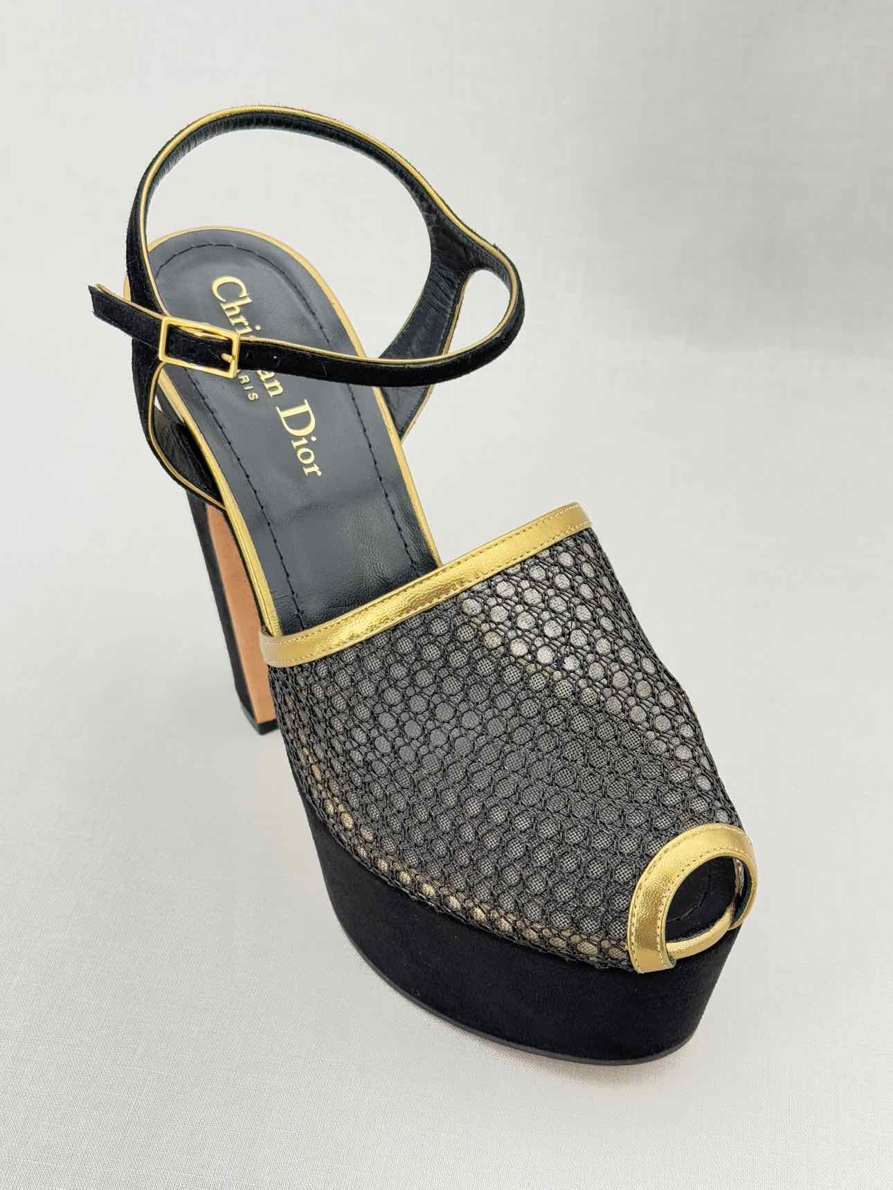 CHRISTIAN DIOR Black Size EU 37 Heeled Sandals