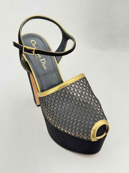 CHRISTIAN DIOR Black Size EU 37 Heeled Sandals