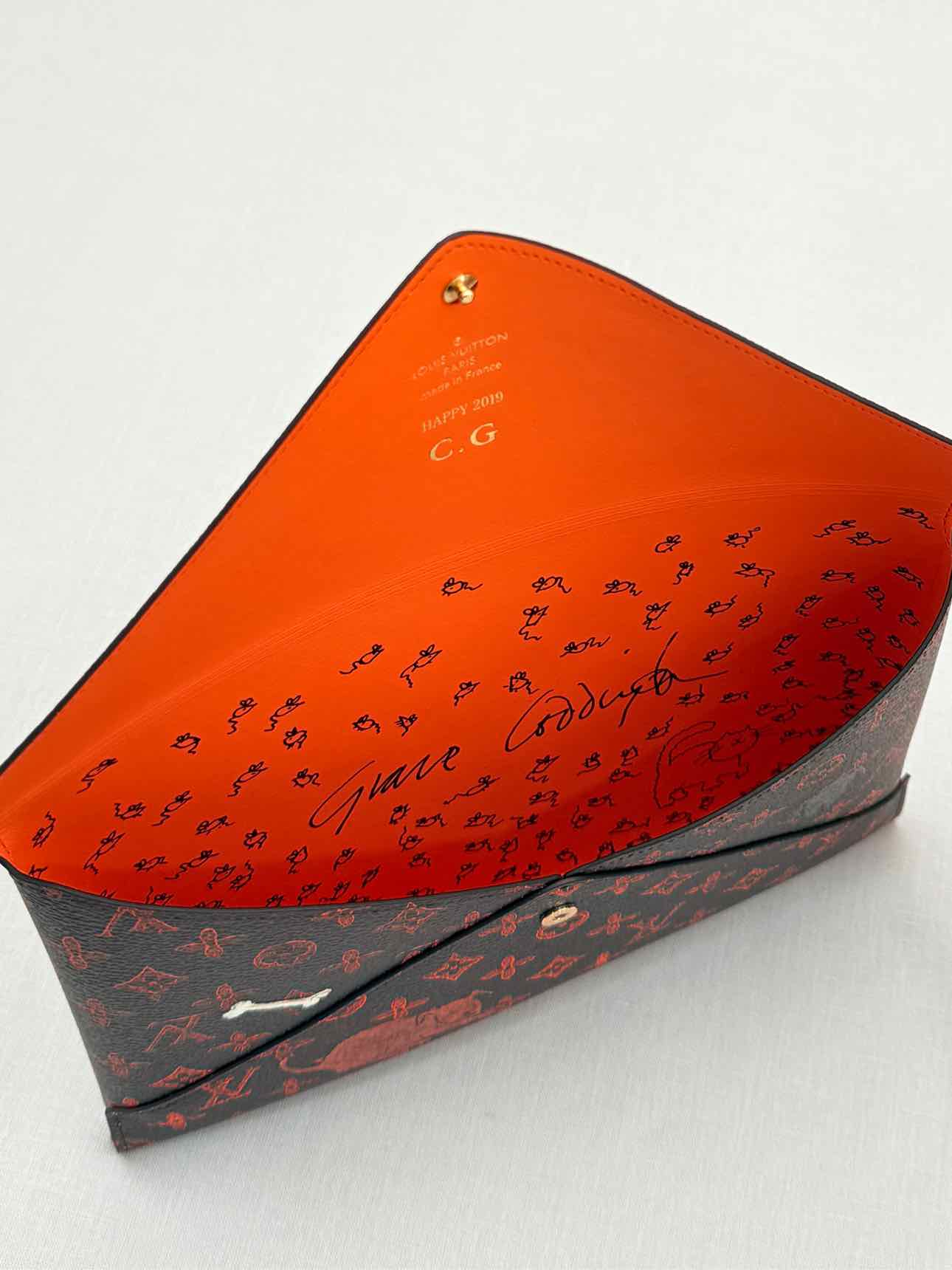LOUIS VUITTON Black Multicolor Monogram Clutch