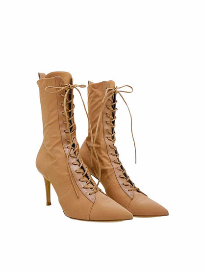 GIANVITO ROSSI Nude Size EU 38 Mid Calf Boots