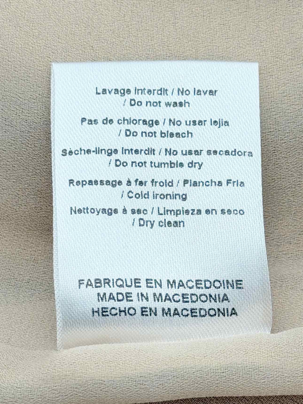 CLAUDIE PIERLOT Beige w/ white Size US 6 Short Dress