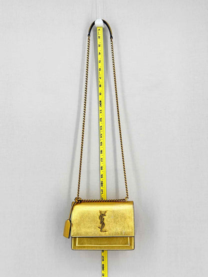SAINT LAURENT Sunset Metallic Gold Crossbody