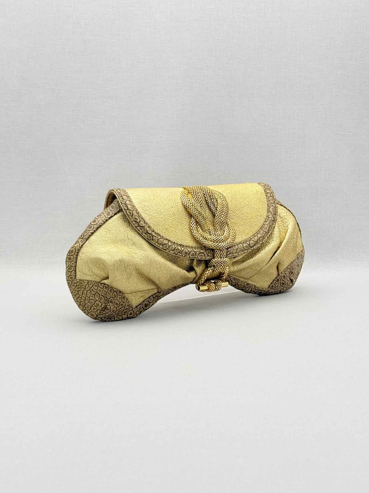 LARA BOHINC Metallic Gold Clutch