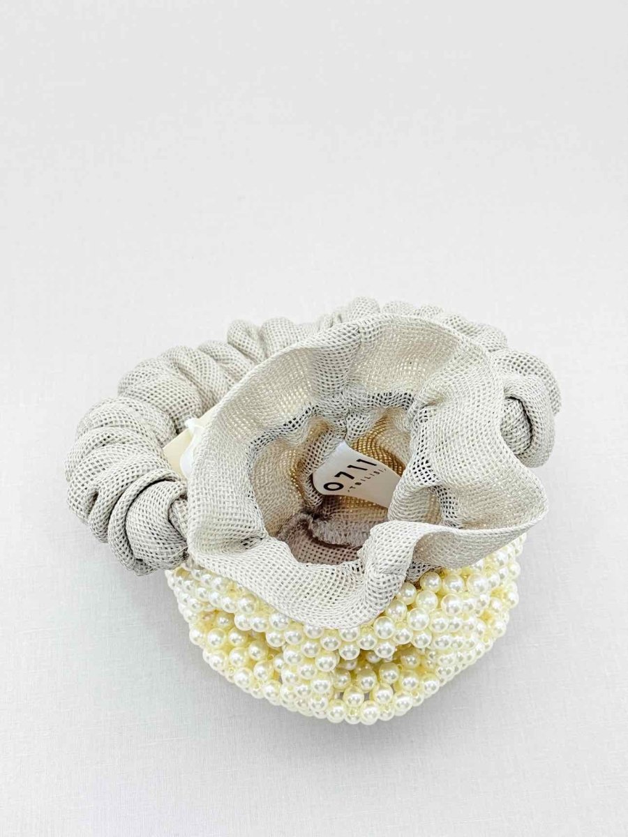 Pre - loved 0711 Mei White & Grey Bucket Bag at Reems Closet