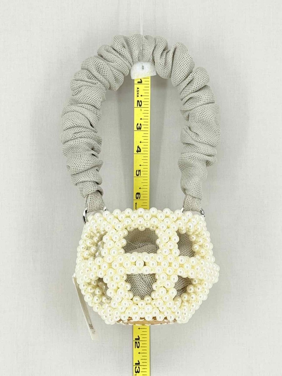 Pre - loved 0711 Mei White & Grey Bucket Bag at Reems Closet