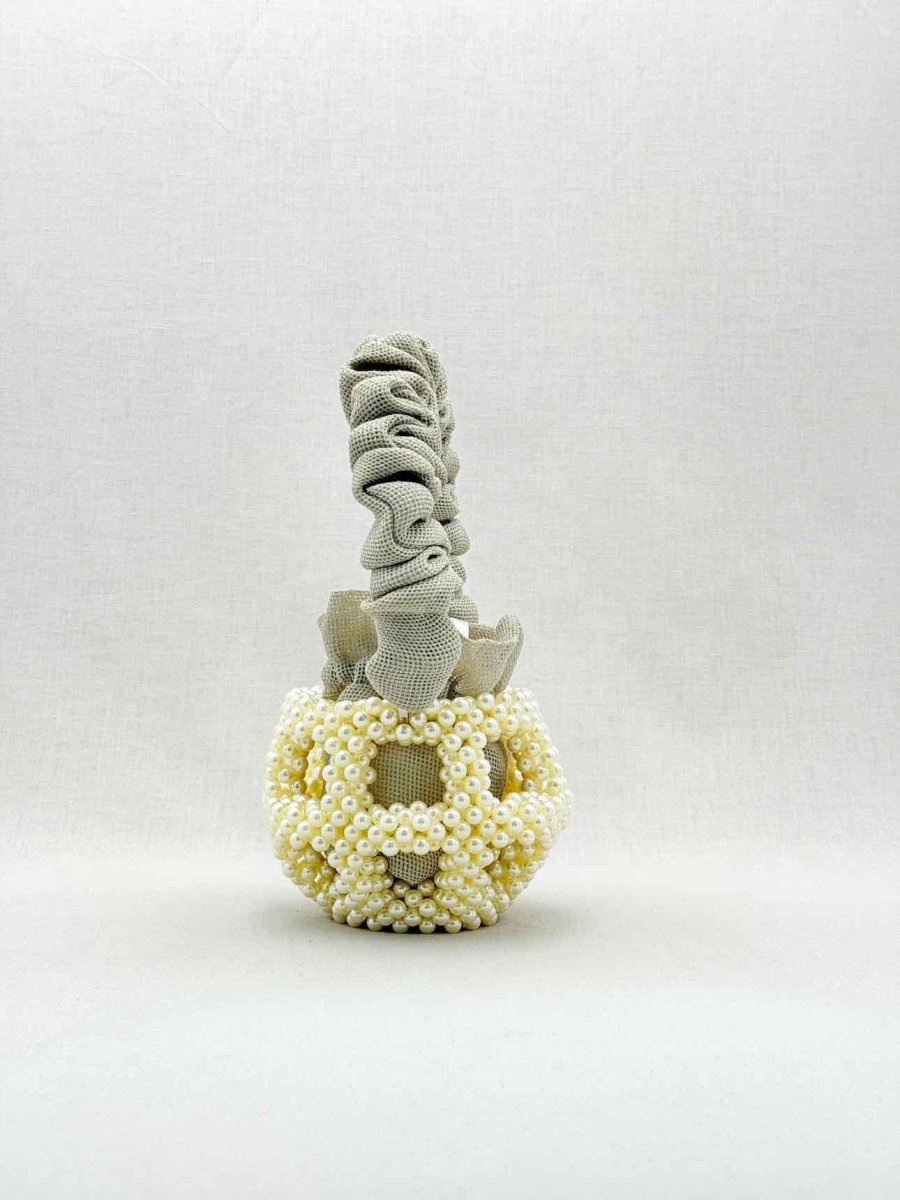 Pre - loved 0711 Mei White & Grey Bucket Bag at Reems Closet