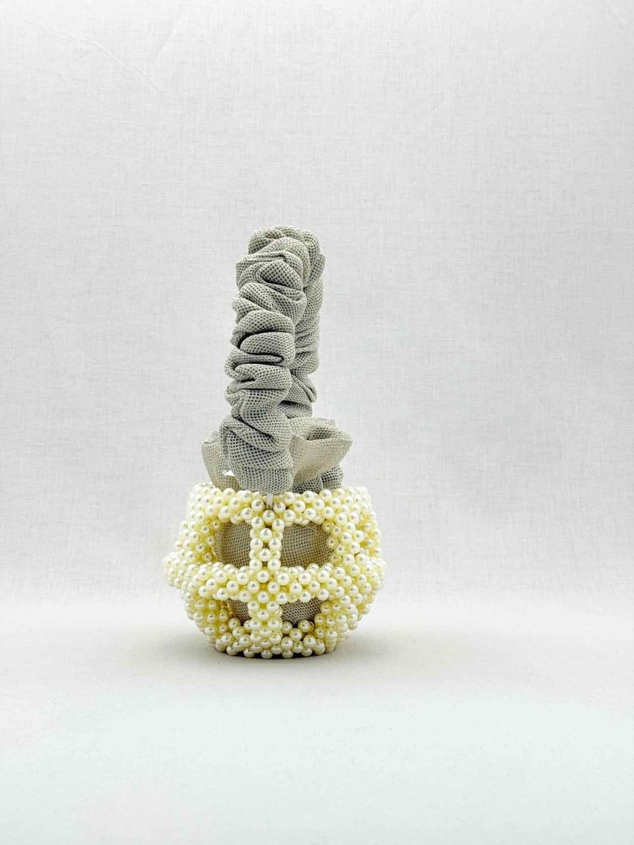 Pre - loved 0711 Mei White & Grey Bucket Bag at Reems Closet