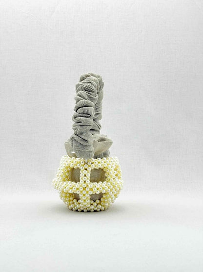 Pre - loved 0711 Mei White & Grey Bucket Bag at Reems Closet