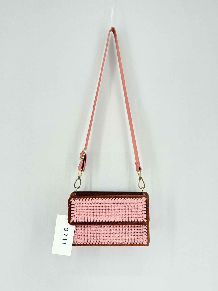 Pre - loved 0711 Pink Knit Handbag at Reems Closet