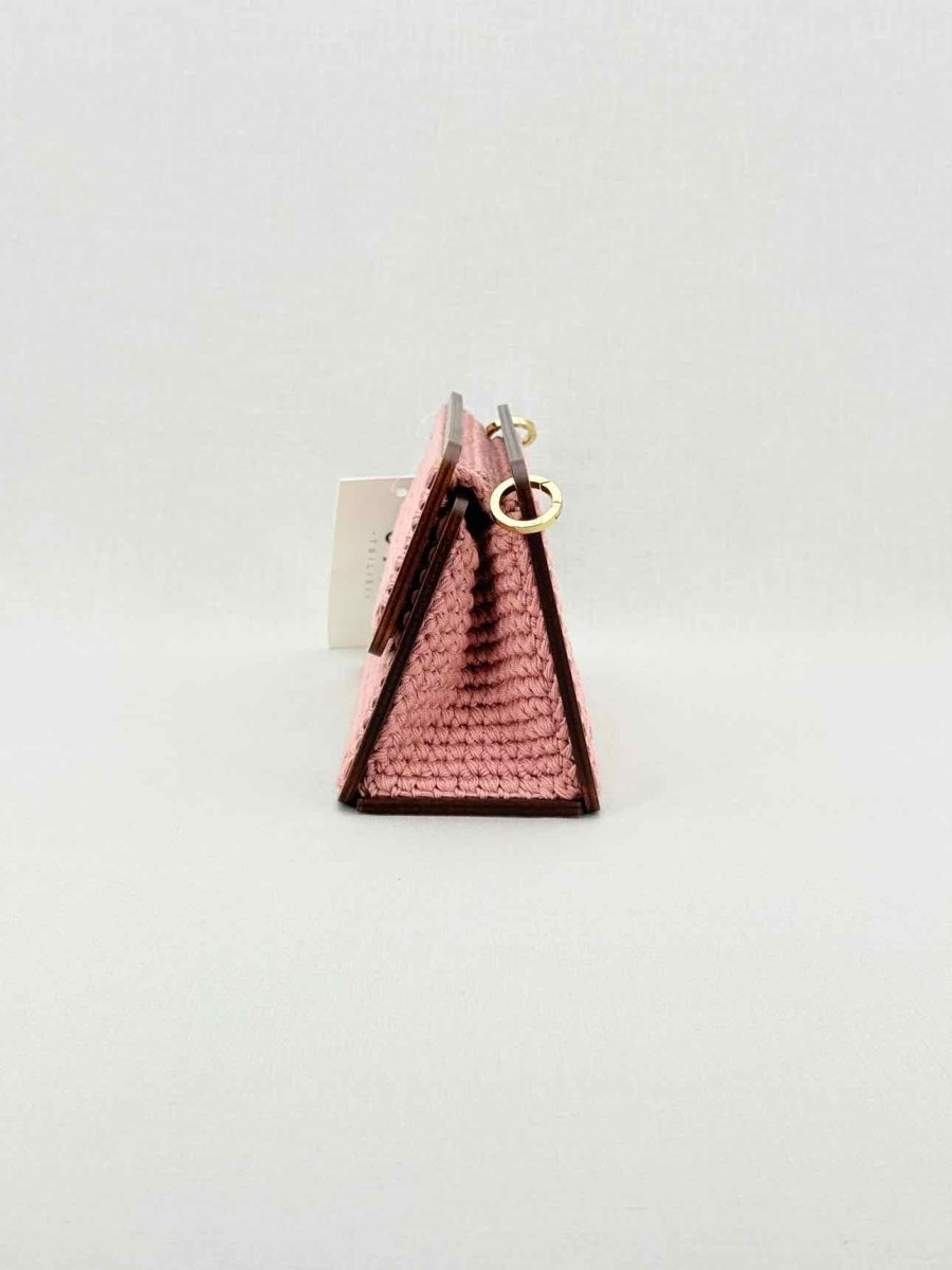 Pre - loved 0711 Pink Knit Handbag at Reems Closet