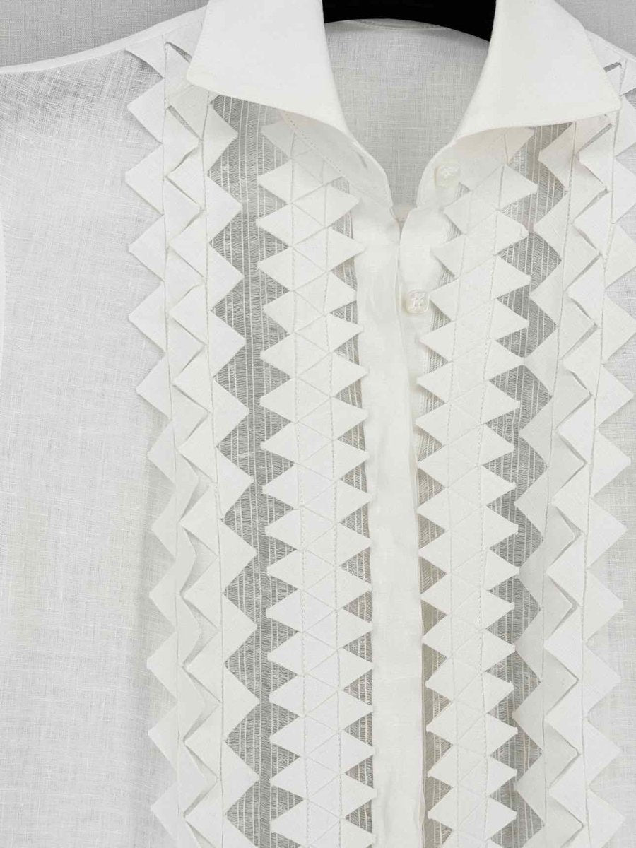 Pre-loved 100 % CAPRI Origami White Size XSmall Long Dress at Reems Closet