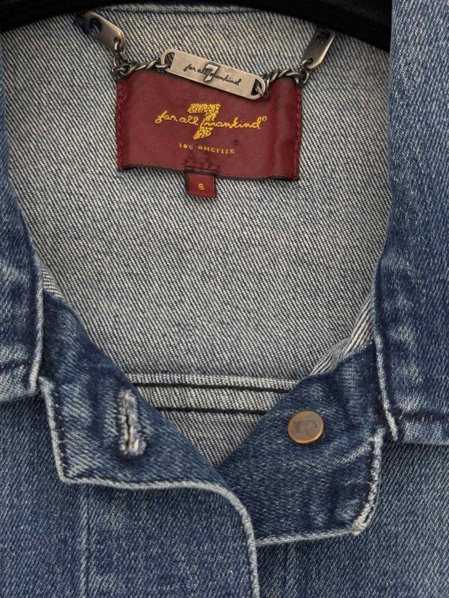 Pre - loved 7 FOR ALL MANKIND Blue Size Small Top at Reems Closet