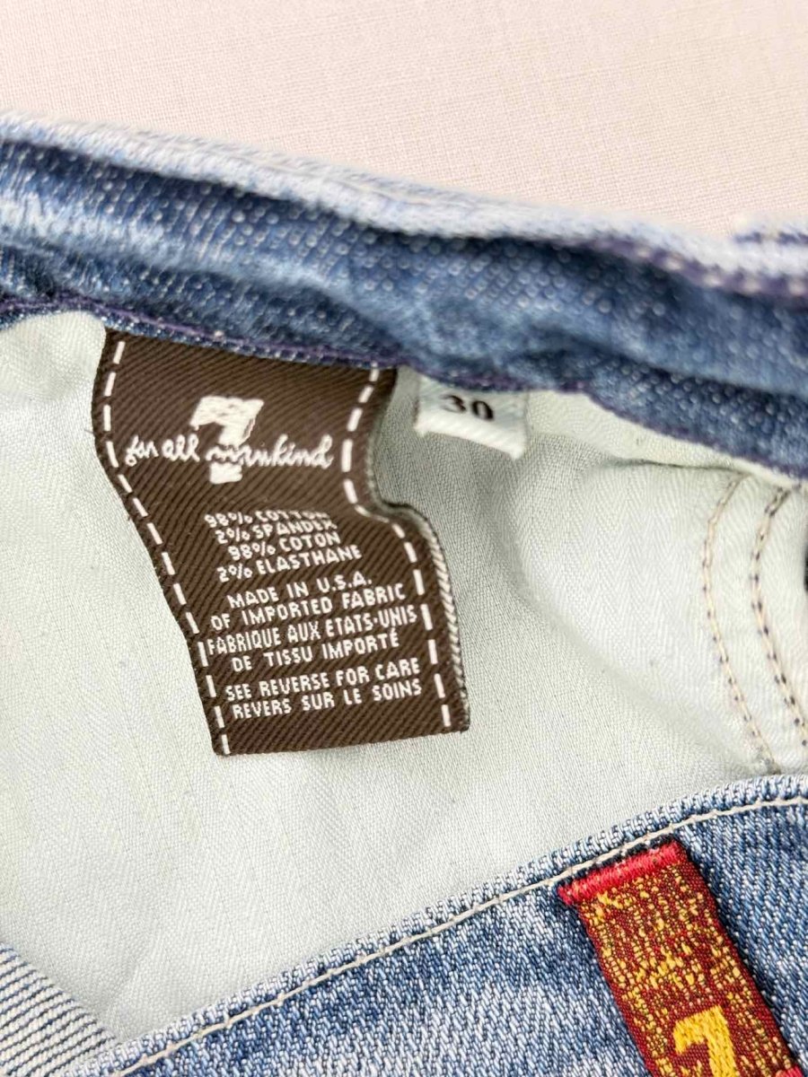 Pre - loved 7 FOR ALL MANKIND Relaxed Fit Blue Size 30 Jeans at Reems Closet