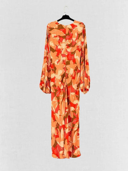 Pre - loved ACLER Ashland Orange Floral Size US 8 Long Dress at Reems Closet