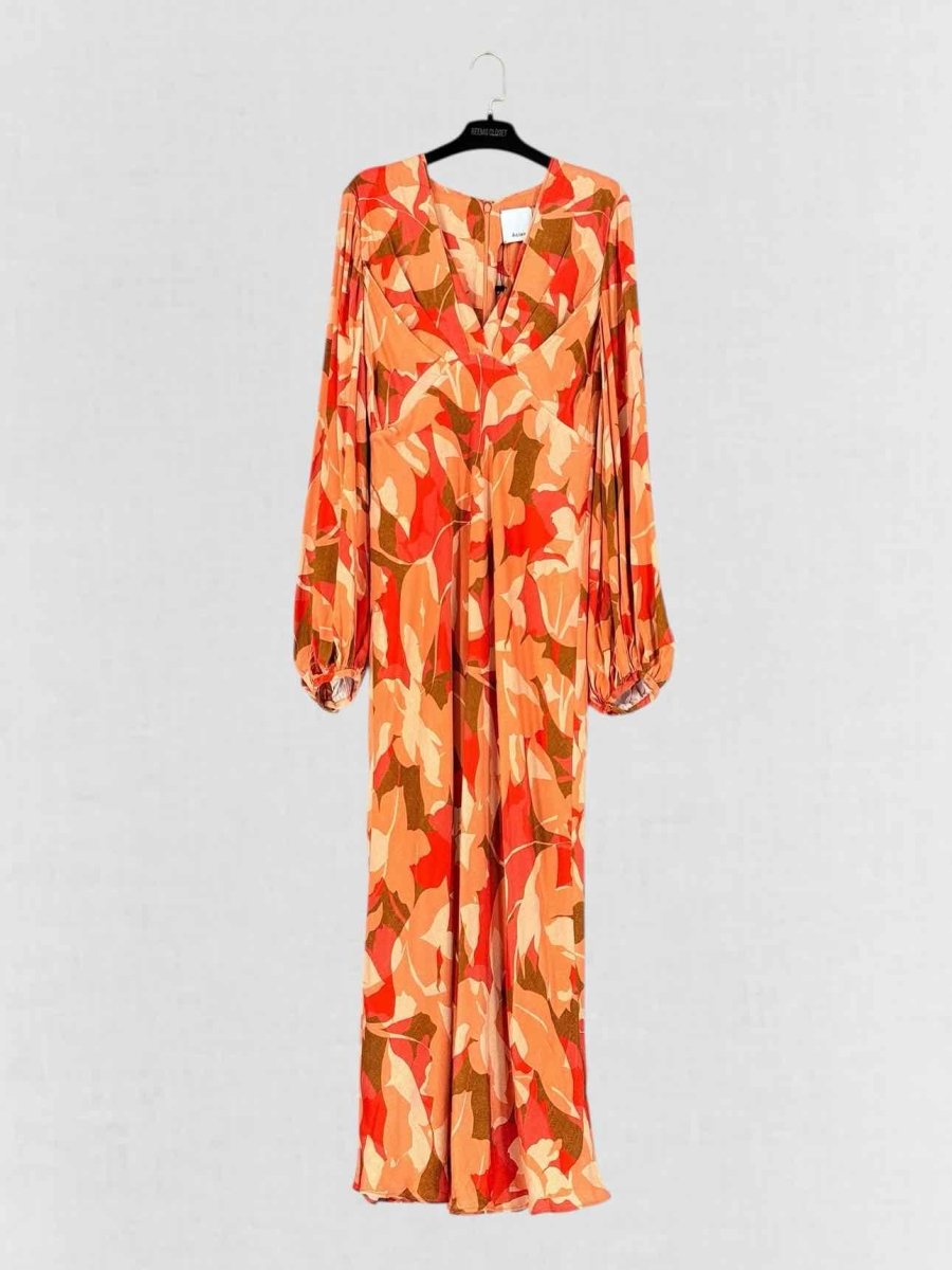 Pre - loved ACLER Ashland Orange Floral Size US 8 Long Dress at Reems Closet