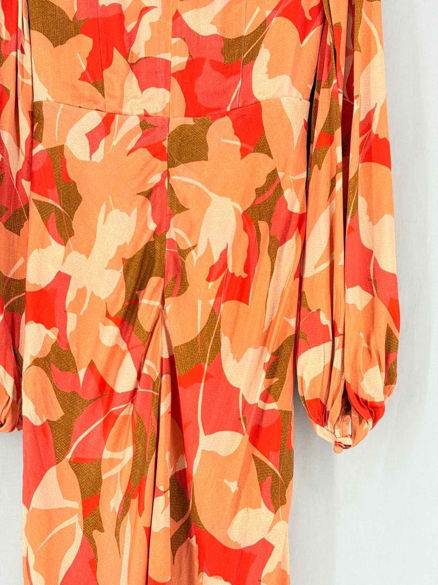 Pre - loved ACLER Ashland Orange Floral Size US 8 Long Dress at Reems Closet