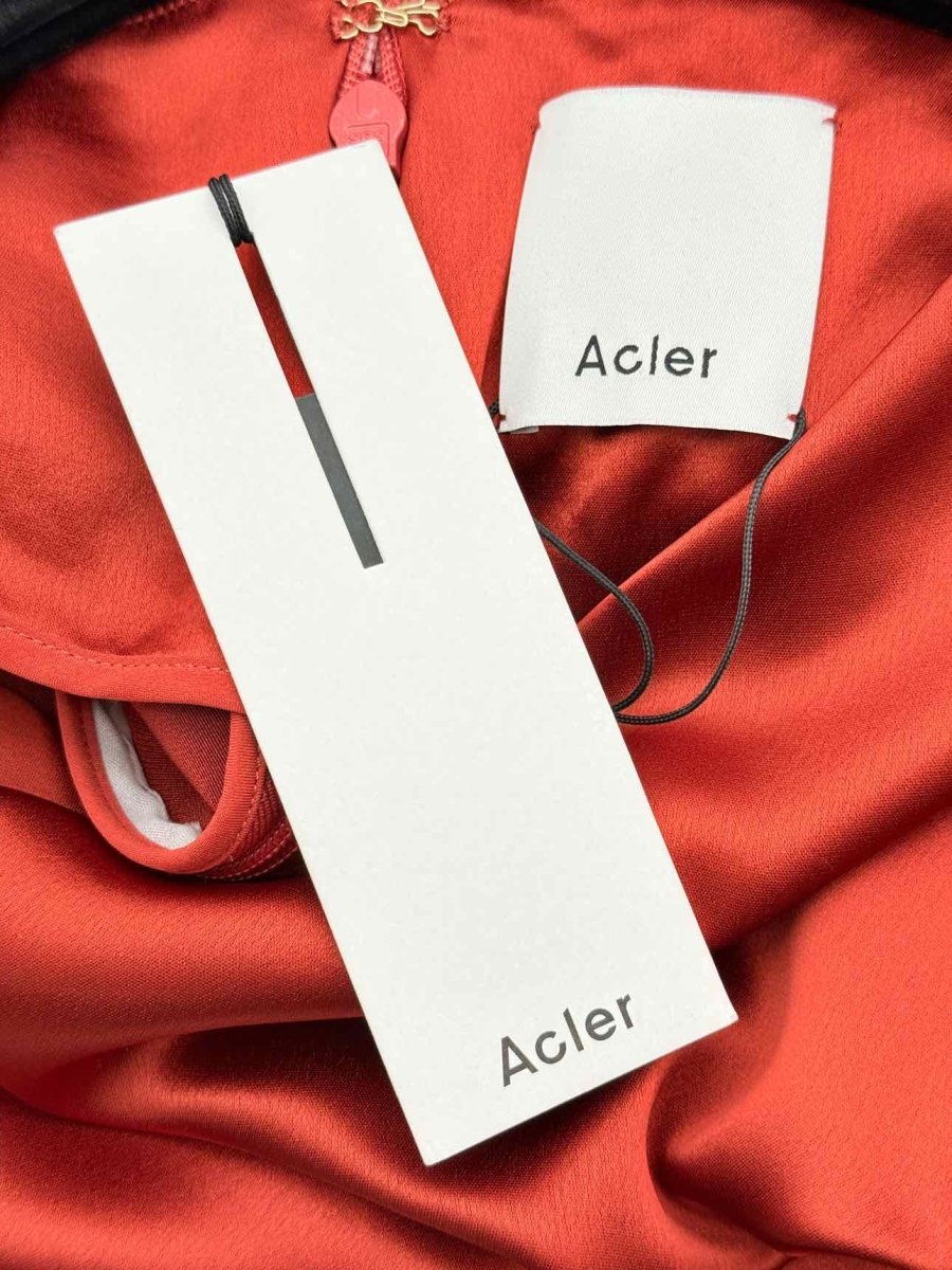 Pre - loved ACLER Rusty Orange Size US 8 Midi Dress at Reems Closet