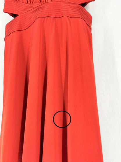 Pre - loved ACLER Rusty Orange Size US 8 Midi Dress at Reems Closet