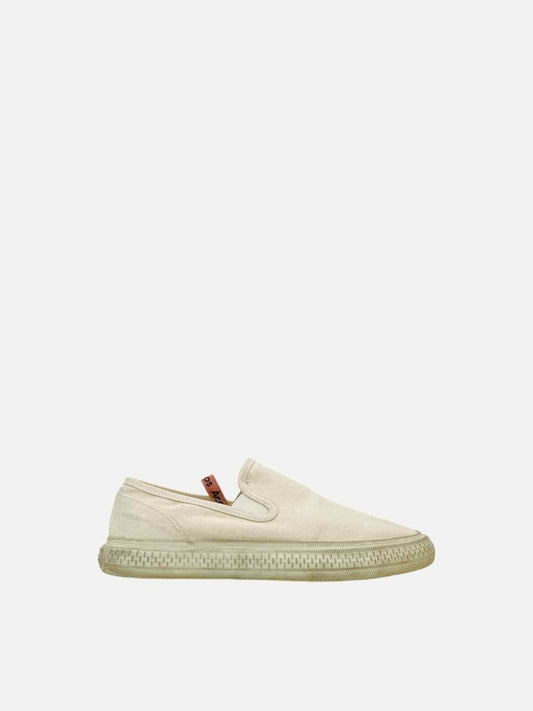 Pre - loved ACNE STUDIOS Distressed Off - white Sneakers at Reems Closet