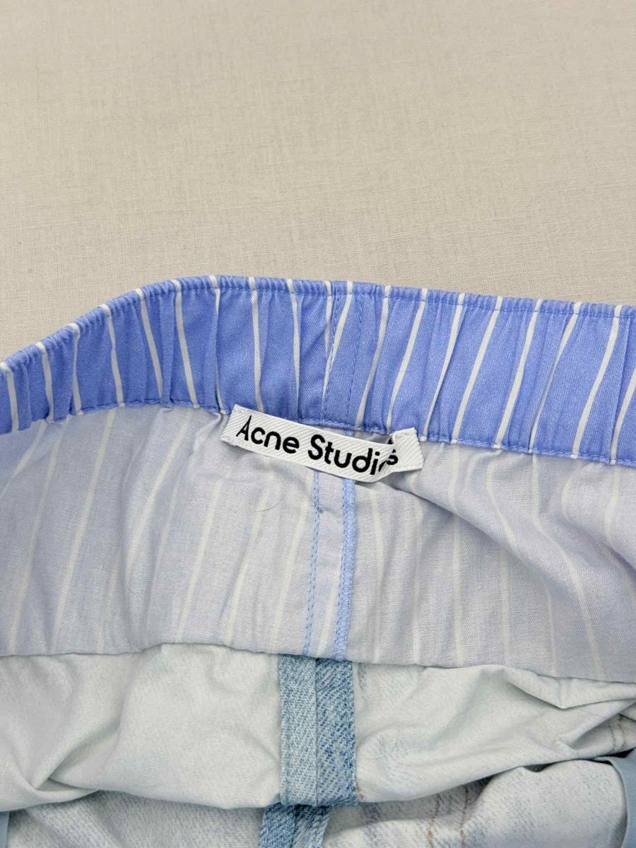 Pre-loved ACNE STUDIOS Double Waistband Blue Size US 4 Pants at Reems Closet