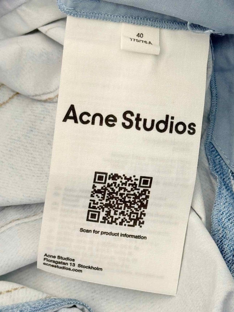 Pre-loved ACNE STUDIOS Double Waistband Blue Size US 4 Pants at Reems Closet