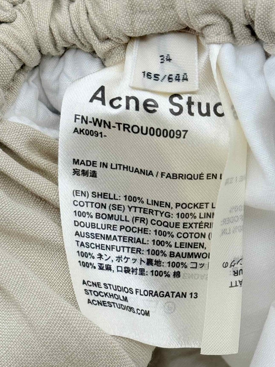 Pre - loved ACNE STUDIOS Khaki Size 34 Pants at Reems Closet