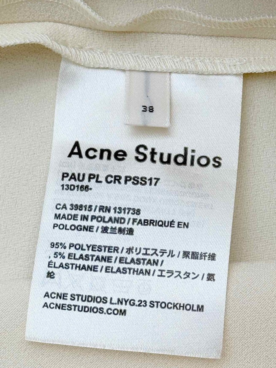 Pre-loved ACNE STUDIOS Pau Split Cream Size US 6 Midi Skirt at Reems Closet