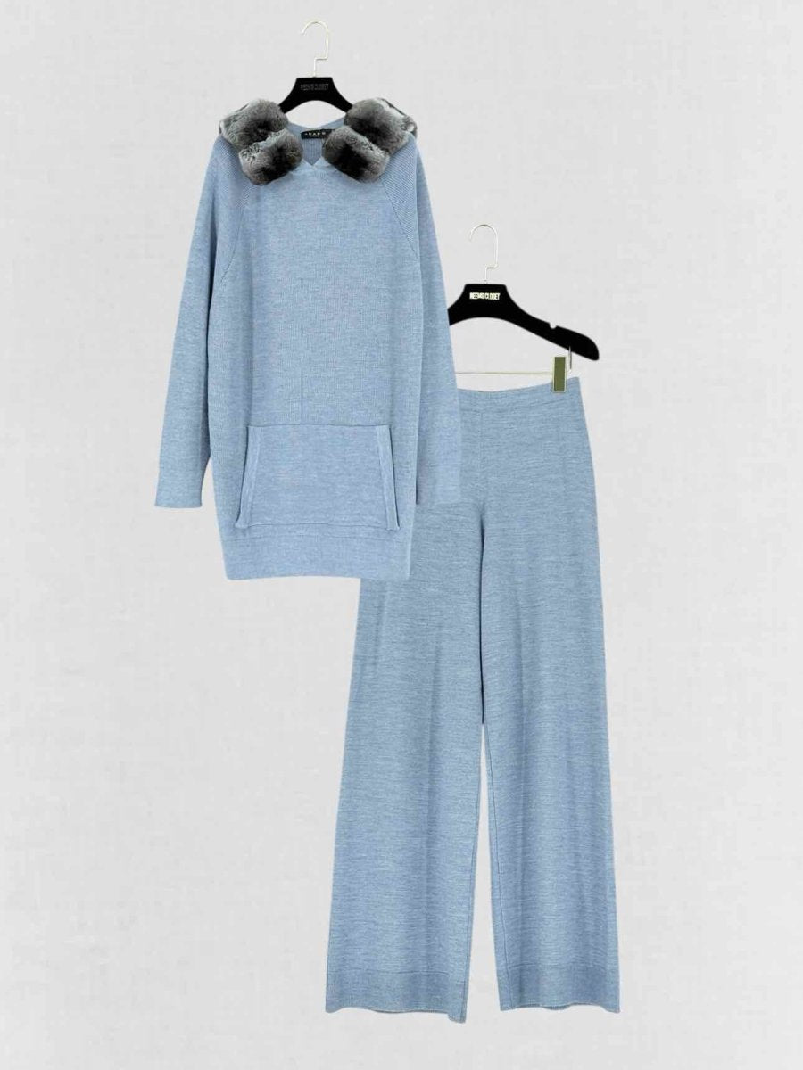 Pre - loved ADAMO Knit Blue Size US 2 Outfit Set at Reems Closet