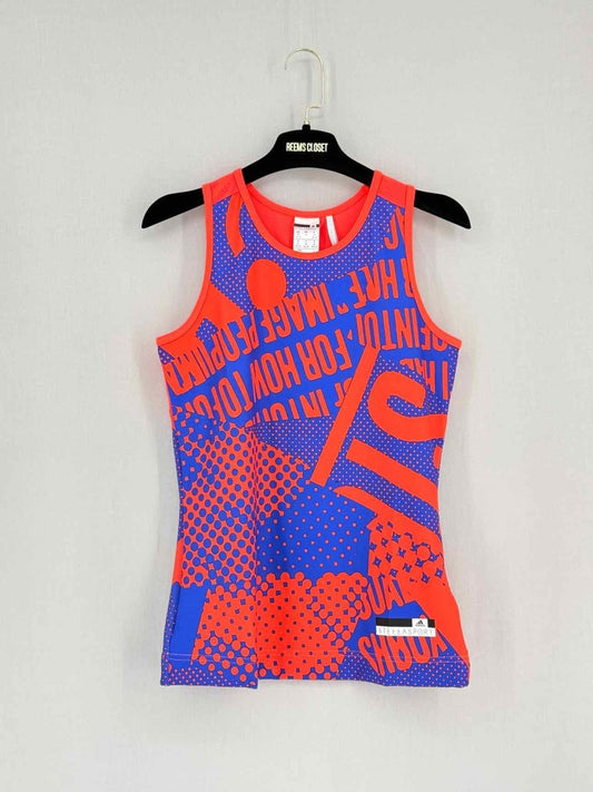 Pre-loved ADIDAS Climalite Orange & Blue Size Medium Tank Top at Reems Closet