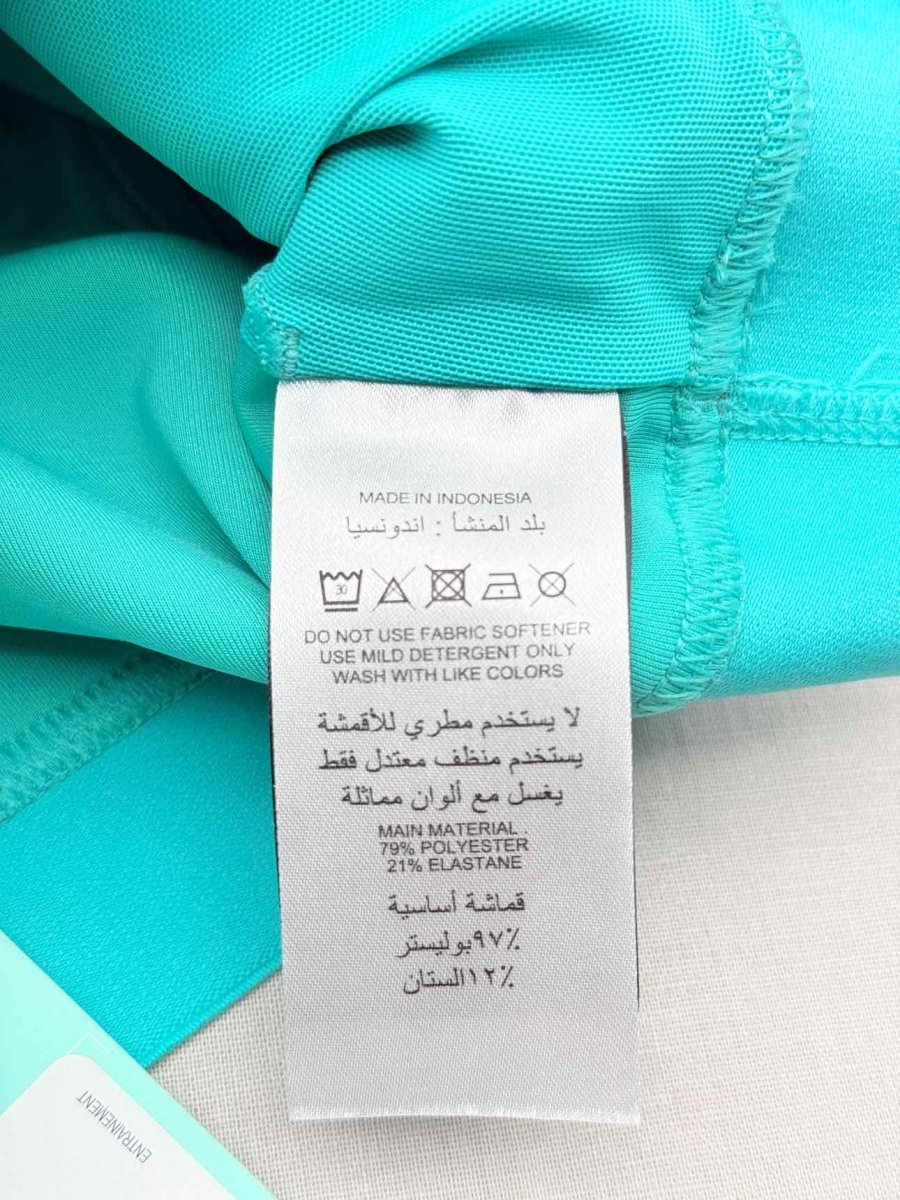 Pre-loved ADIDAS Grey & Turquoise Size Small Sports Top at Reems Closet