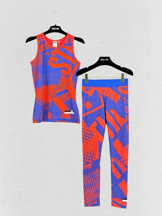 Pre-loved ADIDAS Red & Blue Logo Print Size Small Outfit Set at Reems Closet