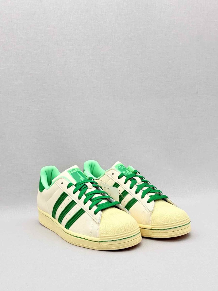 Pre - loved ADIDAS Superstar Ravi Beige & Green Size EU 44 Sneakers at Reems Closet