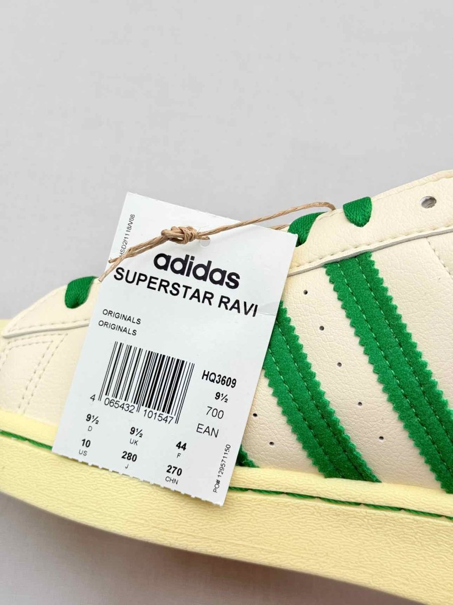 Pre - loved ADIDAS Superstar Ravi Beige & Green Size EU 44 Sneakers at Reems Closet