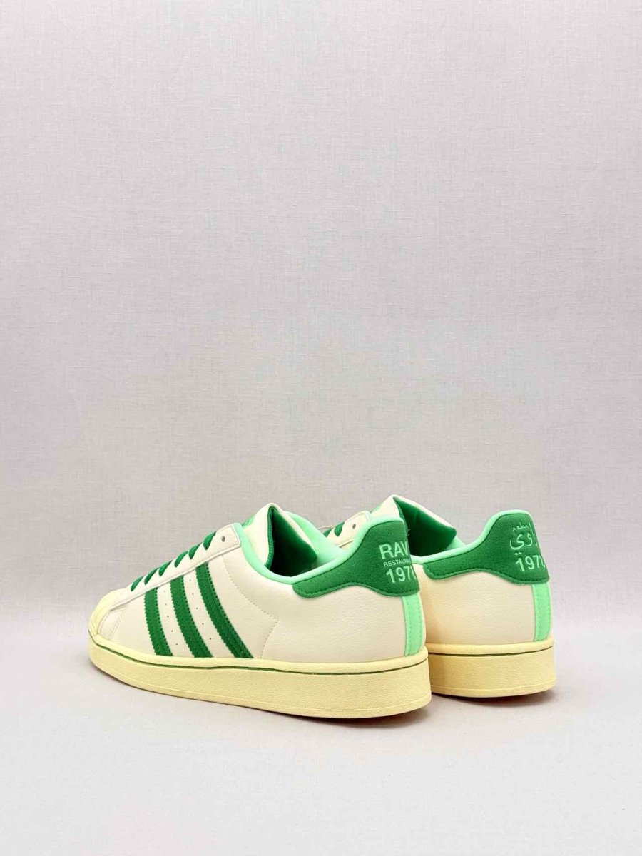 Pre - loved ADIDAS Superstar Ravi Beige & Green Size EU 44 Sneakers at Reems Closet