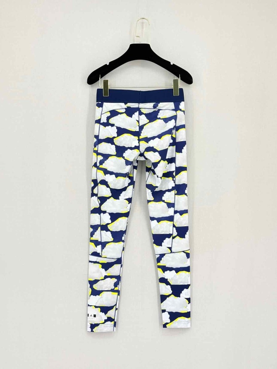 Pre-loved ADIDAS White Multicolor Size Small Leggings at Reems Closet