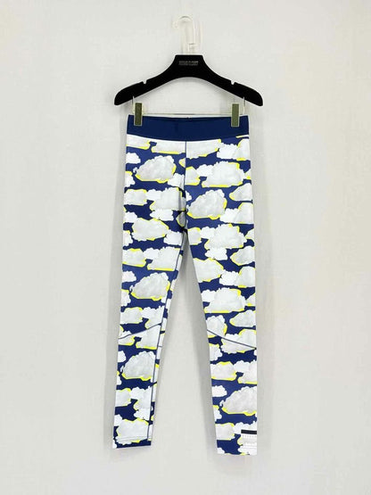 Pre-loved ADIDAS White Multicolor Size Small Leggings at Reems Closet