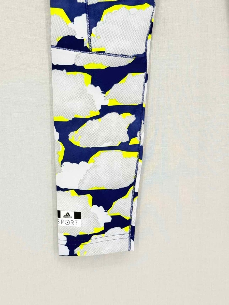 Pre-loved ADIDAS White Multicolor Size Small Leggings at Reems Closet