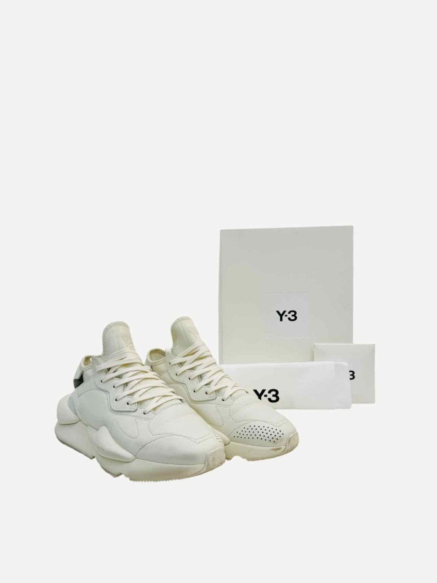 Pre - loved ADIDAS Y3 Kaiwa Off - white Sneakers at Reems Closet