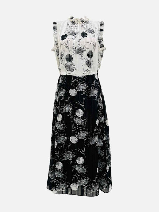 Pre-loved ADL Sleeveless Black & White Printed Midi Dress from Reems Closet