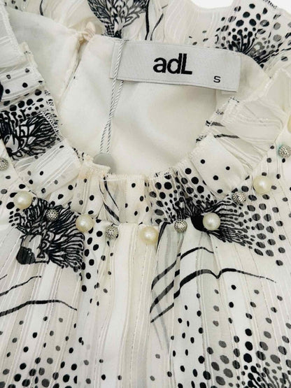 Pre-loved ADL Sleeveless Black & White Printed Midi Dress from Reems Closet