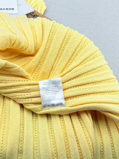 Pre - loved AERON Knitted Yellow Size XSmall Long Dress at Reems Closet