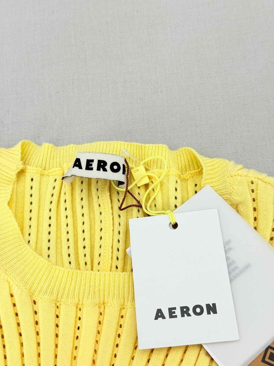 Pre - loved AERON Knitted Yellow Size XSmall Long Dress at Reems Closet