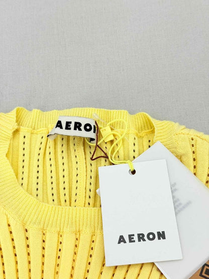 Pre - loved AERON Knitted Yellow Size XSmall Long Dress at Reems Closet