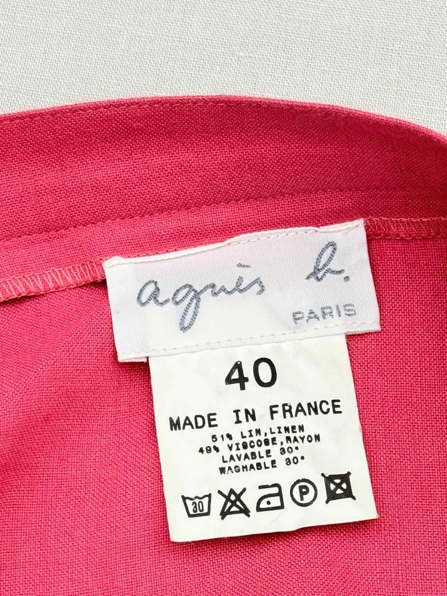 Pre-loved AGNES B Silhouette Pink Size US 4 Midi Skirt at Reems Closet