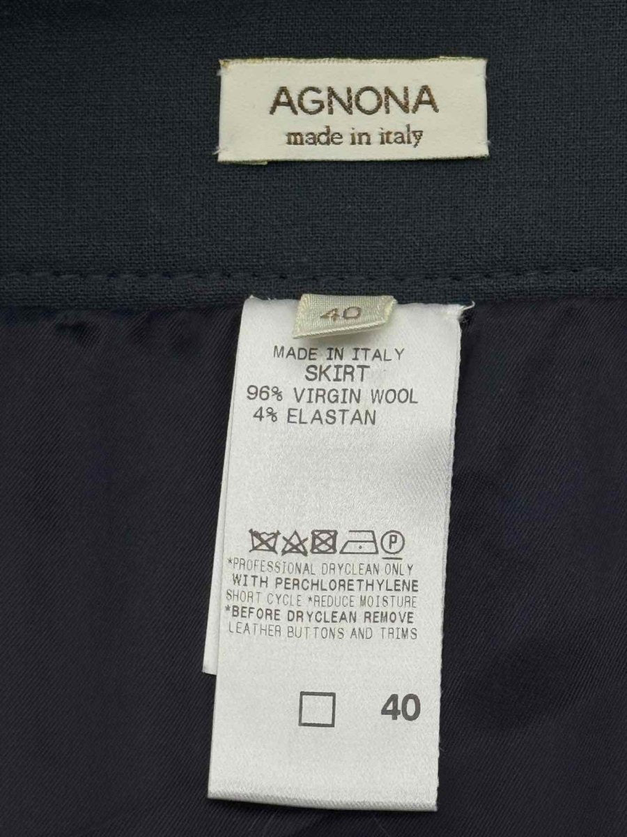 Pre - loved AGNONA Grey Size US 4 Knee Length Skirt at Reems Closet