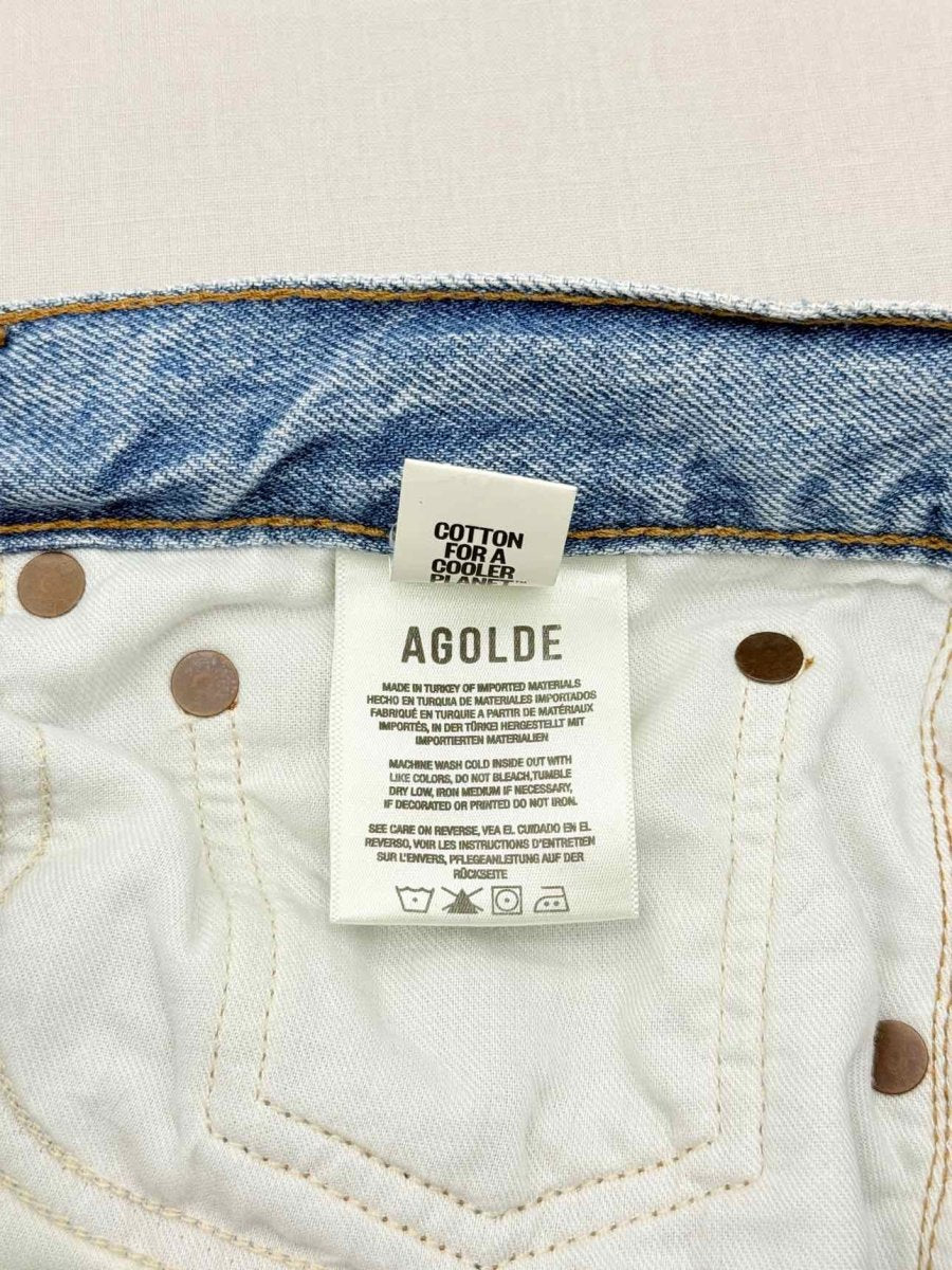 Pre - loved AGOLDE Amryn Light Blue Ripped Size 28 Jeans at Reems Closet